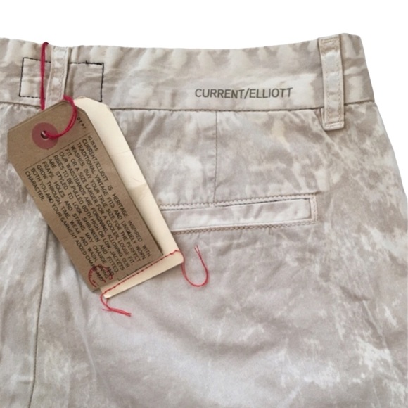 CURRENT / ELLIOTT Classic Crop Taper Leg The Buddy Trousers, Bleached Dune, 26 - Picture 5 of 6
